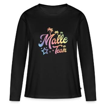 Malle Team - T-shirt manches longues Premium bio Femme - noir - Devant - Julia (174cm)