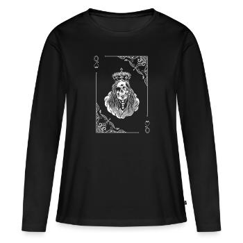 Card Symbols Playing Cards Cross Checkers Card Game - Women's Premium Organic Long Sleeve Shirt - black - Front - Julia (174cm)