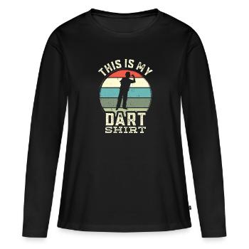 Dart , Dart Tshirt - T-shirt manches longues Premium bio Femme - noir - Devant - Julia (174cm)