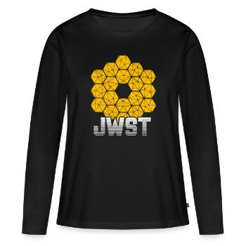 Télescope spatial James Webb - T-shirt manches longues Premium bio Femme - noir - Devant - Julia (174cm)