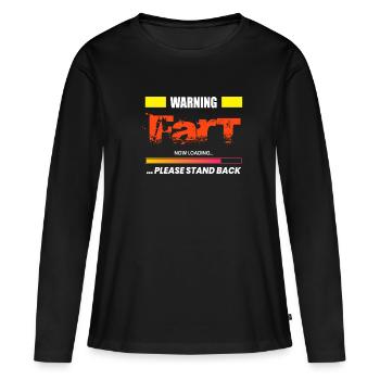 Fart Loading Fart Farts - Women's Premium Organic Long Sleeve Shirt - black - Front - Julia (174cm)
