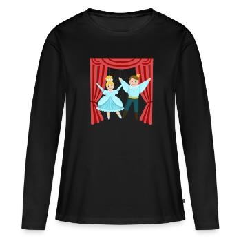 Marionnettes Marionnette Marionnettiste Poupée Poupée - T-shirt manches longues Premium bio Femme - noir - Devant - Julia (174cm)