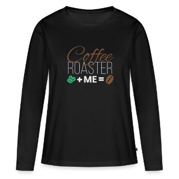 Coffee Roaster Kaffee Rösten - Frauen Premium Bio Langarmshirt - Schwarz - Vorne - Julia (174cm)