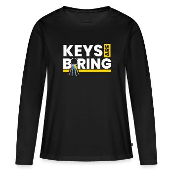 Keys Are Boring Lockpicking Lockpicker - Frauen Premium Bio Langarmshirt - Schwarz - Vorne - Julia (174cm)
