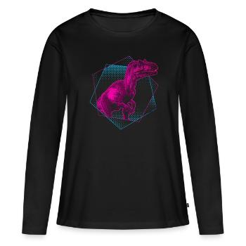 Allosaurus Dinosaurier - Frauen Premium Bio Langarmshirt - Schwarz - Vorne - Julia (174cm)