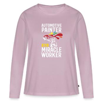 Painter Miracle Worker Lackierer - Frauen Premium Bio Langarmshirt - Altrosa - Vorne - Julia (174cm)