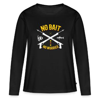 Pas d’appât Pêche au harpon Harpoon Diver - T-shirt manches longues Premium bio Femme - noir - Devant - Julia (174cm)