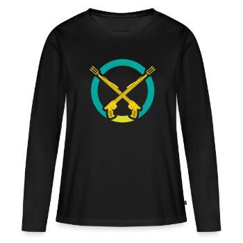 Harpon de chasse sous-marine Plongeurs Plongée - T-shirt manches longues Premium bio Femme - noir - Devant - Julia (174cm)