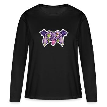 Monster Joystick Controller Gamer - T-shirt manches longues Premium bio Femme - noir - Devant - Julia (174cm)