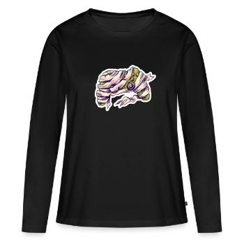 Maman Joystick Controller Gamer - T-shirt manches longues Premium bio Femme - noir - Devant - Julia (174cm)