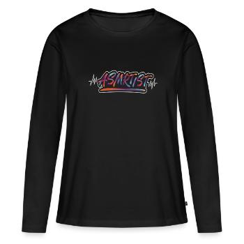 ASMRTIST ASMR - Frauen Premium Bio Langarmshirt - Schwarz - Vorne - Julia (174cm)