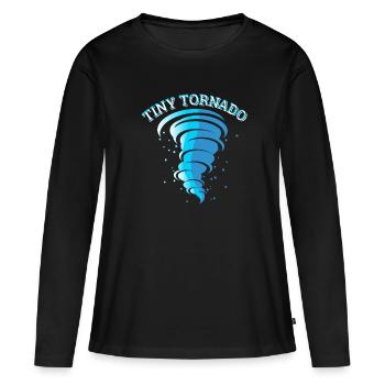Minuscule ouragan tornade - T-shirt manches longues Premium bio Femme - noir - Devant - Julia (174cm)