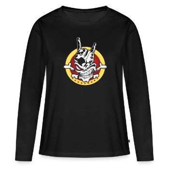 Heavy Metal Death Metal Rock Musique - T-shirt manches longues Premium bio Femme - noir - Devant - Julia (174cm)