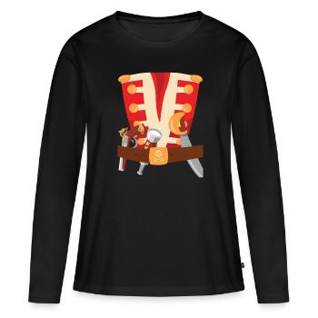 Pirate Costume Pirate Pirate - T-shirt manches longues Premium bio Femme - noir - Devant - Julia (174cm)