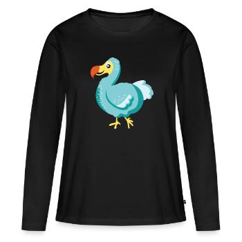 Enfants Dodo Oiseau Petit Oiseau - T-shirt manches longues Premium bio Femme - noir - Devant - Julia (174cm)