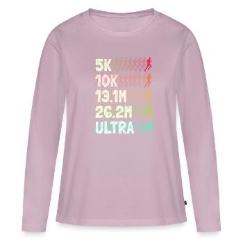 Ultramarathon Marathon Runner Running - Women's Premium Organic Long Sleeve Shirt - dusky pink - Front - Julia (174cm)