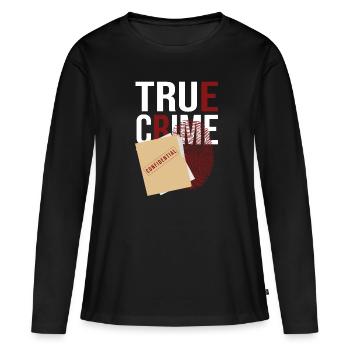 True Crime Crime Fans - T-shirt manches longues Premium bio Femme - noir - Devant - Julia (174cm)
