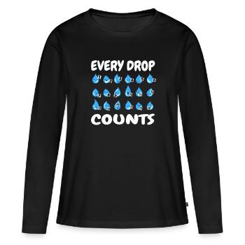 Every Drop Count Rainwater Treatment - Women's Premium Organic Long Sleeve Shirt - black - Front - Julia (174cm)