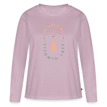 Shinrin Yoku Vitamin Tree Waldbaden - Frauen Premium Bio Langarmshirt - Altrosa - Vorne - Julia (174cm)