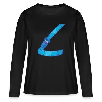 Ceinture de sécurité du conducteur - T-shirt manches longues Premium bio Femme - noir - Devant - Julia (174cm)
