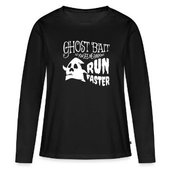 Appât fantôme courir plus vite fantômes Halloween - T-shirt manches longues Premium bio Femme - noir - Devant - Julia (174cm)
