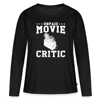 Cinema Outfit Critique de cinéma Fan de cinéma et cinéphile - T-shirt manches longues Premium bio Femme - noir - Devant - Julia (174cm)