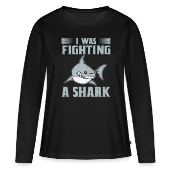 Great White Shark Hammer Shark - Women's Premium Organic Long Sleeve Shirt - black - Front - Julia (174cm)