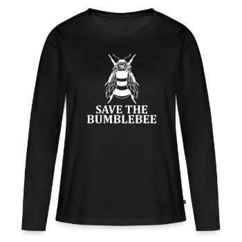 Extinction des espèces d’abeilles bourdons Protection des bourdons - T-shirt manches longues Premium bio Femme - noir - Devant - Julia (174cm)
