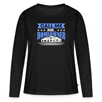Propriétaire Propriétaire Cadeau Propriétaire Propriétaire - T-shirt manches longues Premium bio Femme - noir - Devant - Julia (174cm)