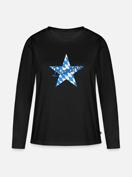 Bavaria Bayern - Frauen Premium Bio Langarmshirt - Schwarz