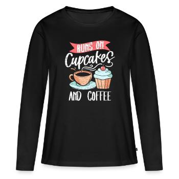 Cupcakes Geschenkidee - Frauen Premium Bio Langarmshirt - Schwarz - Vorne - Julia (174cm)