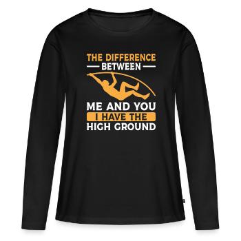 Saut à la perche Saut à la perche Athlétisme - T-shirt manches longues Premium bio Femme - noir - Devant - Julia (174cm)