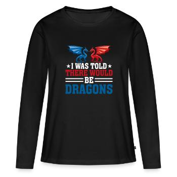 Qu’il y aurait Dragon Renaissance Fair - T-shirt manches longues Premium bio Femme - noir - Devant - Julia (174cm)