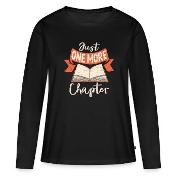 Bücherwurm Leseratte Geschenk - Frauen Premium Bio Langarmshirt - Schwarz - Vorne - Julia (174cm)