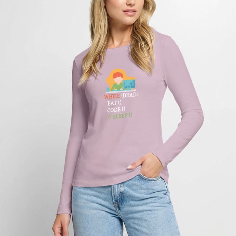 Programmierer Computer Informatiker Coder Frauen Premium Bio Langarmshirt