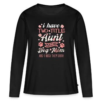 Hundebesitzerin Hundeliebhaber Damen Geschenk - Frauen Premium Bio Langarmshirt - Schwarz - Vorne - Julia (174cm)