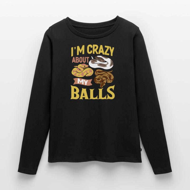 Königspython Ball Python Geschenk Frauen Premium Bio Langarmshirt