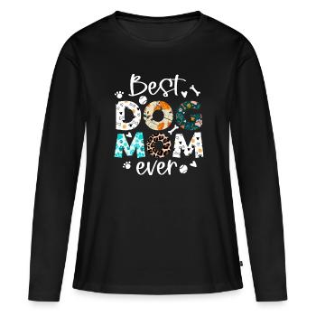 Hundebesitzerin Hundehalterin Damen Hundeliebhaber - Frauen Premium Bio Langarmshirt - Schwarz - Vorne - Julia (174cm)