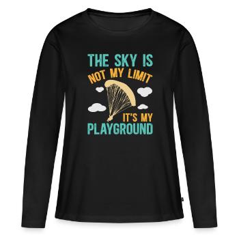 Parachutisme Parachutisme - T-shirt manches longues Premium bio Femme - noir - Devant - Julia (174cm)