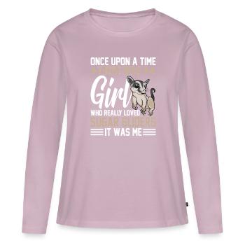 Sugar glider - Women's Premium Organic Long Sleeve Shirt - dusky pink - Front - Julia (174cm)