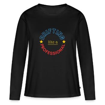 dériver comme un pro - T-shirt manches longues Premium bio Femme - noir - Devant - Julia (174cm)
