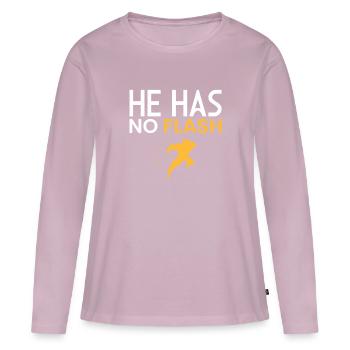 NO FLASH!! - Women's Premium Organic Long Sleeve Shirt - dusky pink - Front - Julia (174cm)