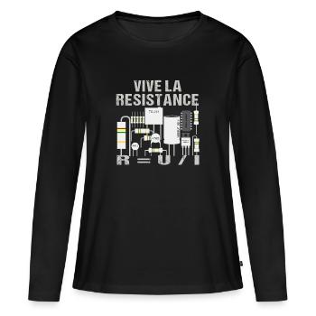 Viva La Resistance Génie électrique de résistance - T-shirt manches longues Premium bio Femme - noir - Devant - Julia (174cm)
