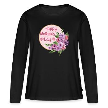 Mother's Day Happy Mother's Day - Women's Premium Organic Long Sleeve Shirt - black - Front - Julia (174cm)