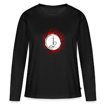 Bang Pipe à fumer - T-shirt manches longues Premium bio Femme - noir - Devant - Julia (174cm)