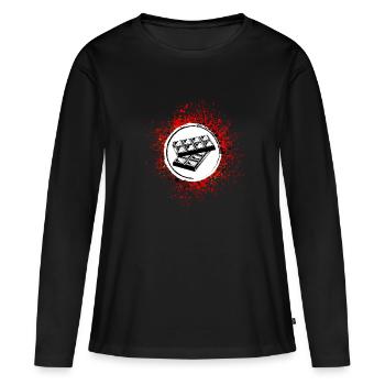 Icône de chocolat Icône - T-shirt manches longues Premium bio Femme - noir - Devant - Julia (174cm)