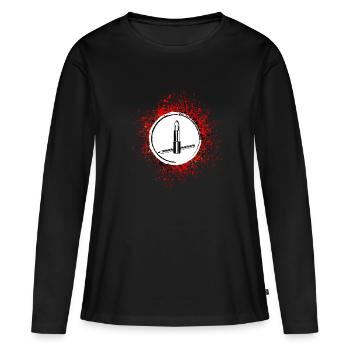 Make Up Kosmetik Icon - Frauen Premium Bio Langarmshirt - Schwarz - Vorne - Julia (174cm)