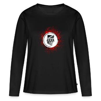 Make Up Kosmetik Icon - Frauen Premium Bio Langarmshirt - Schwarz - Vorne - Julia (174cm)