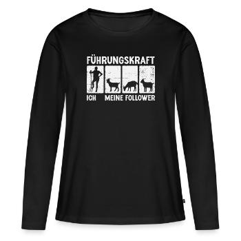 Ziegen Führungskraft Ziegenbock Landwirtin Ziege - Frauen Premium Bio Langarmshirt - Schwarz - Vorne - Julia (174cm)