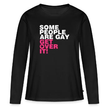 CERTAINES PERSONNES SONT EEG GAY-DESSUS DE LUI! - T-shirt manches longues Premium bio Femme - noir - Devant - Julia (174cm)